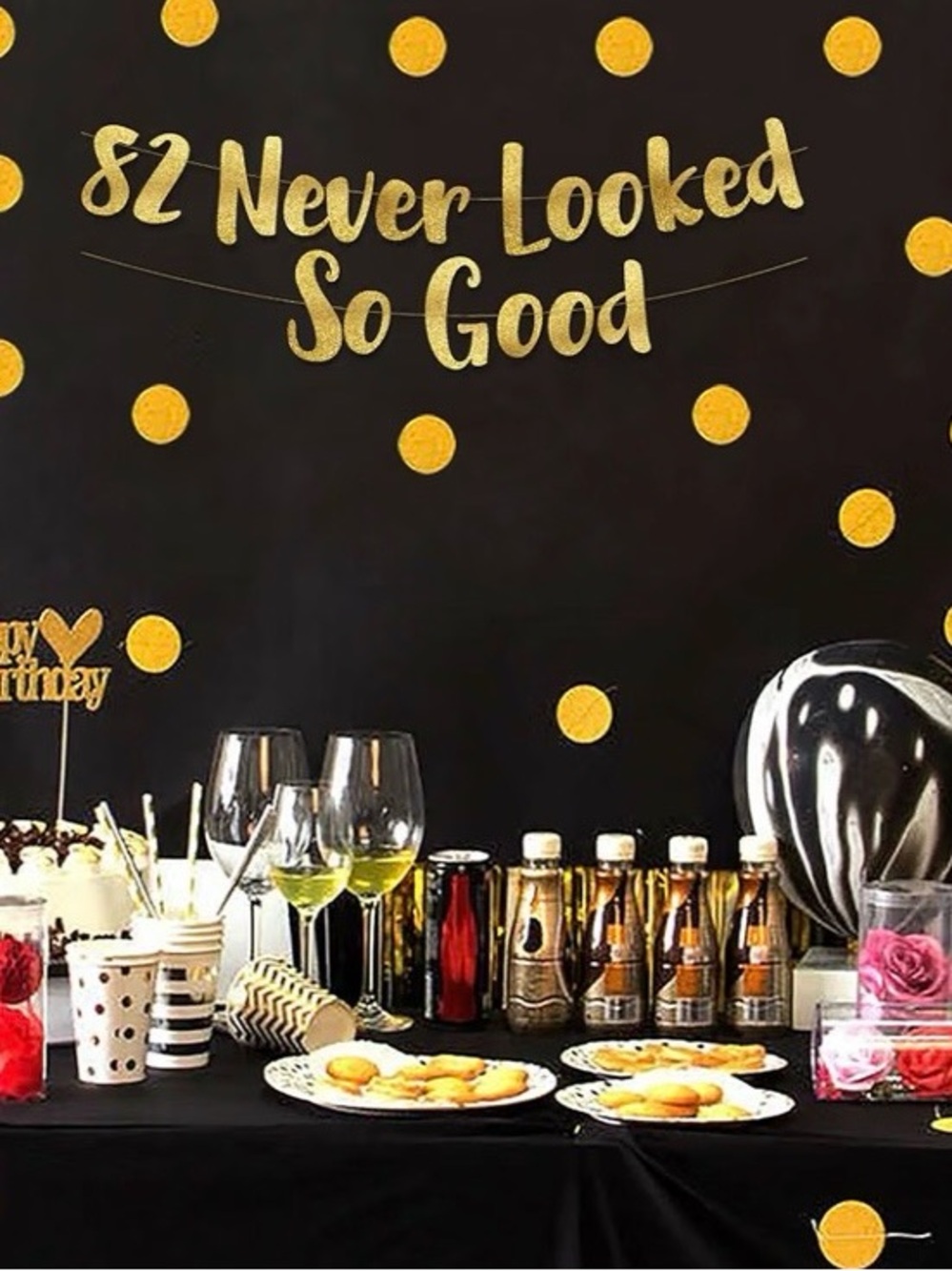 Pre-Strung 82nd Never Looked So Good Gold Glitter Banner